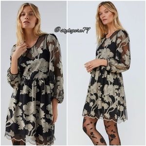 NWT, Anthropologie, Trixie Embroidered Mini Dress